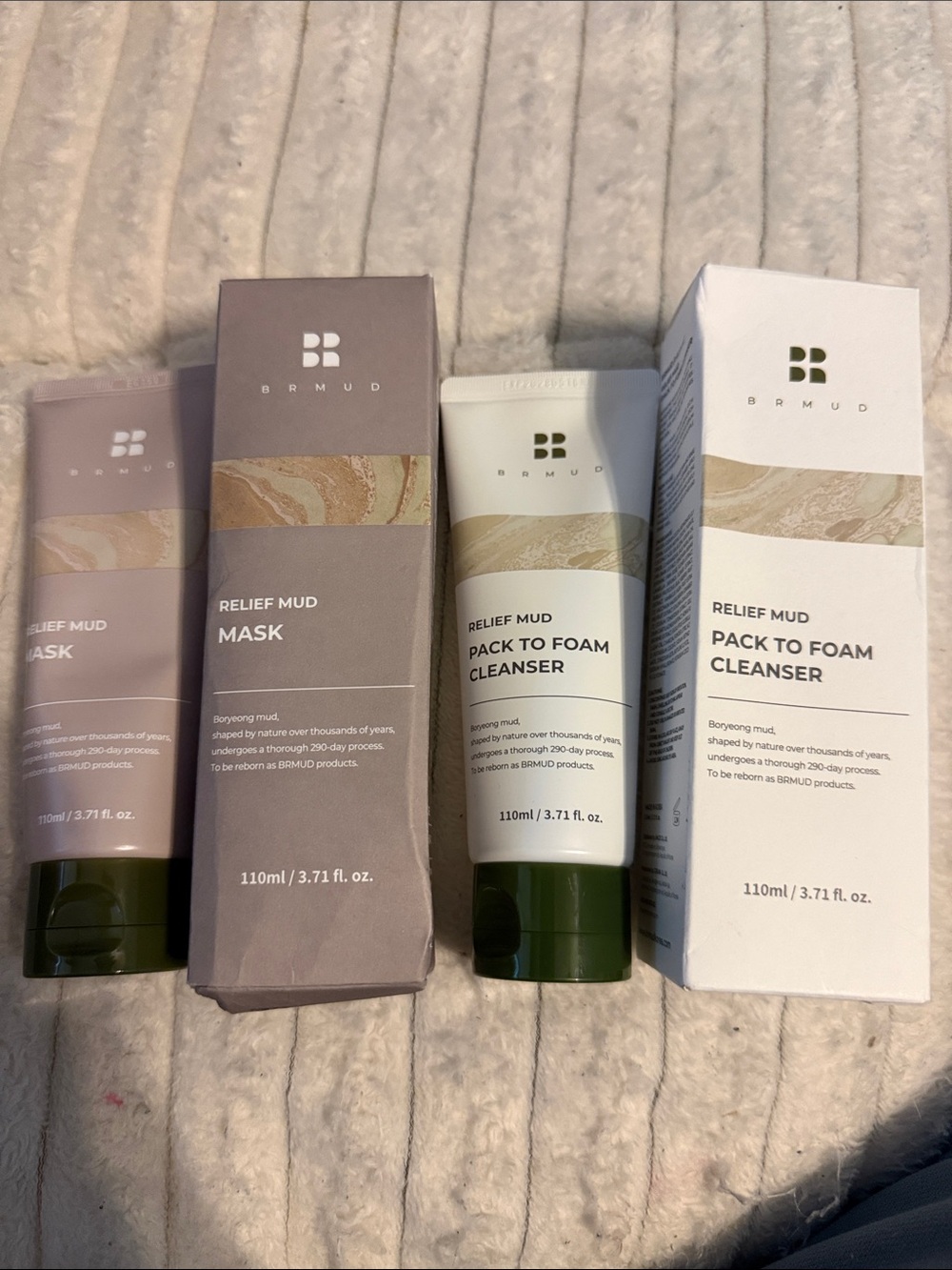 BRMUD Relief Mud Pack to Foam Cleanser - White/Green
